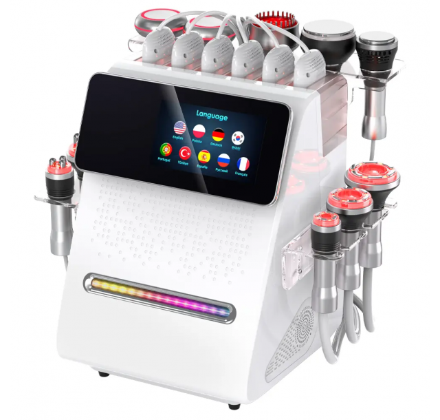 Vakuumo, radiodažnio, lipolazerio, 80K kavitacijos aparatas veidui ir kūnui 11in1