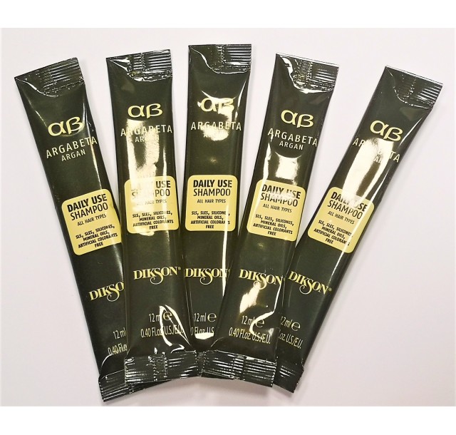 AB „Argan“ maitinamasis šampūnas su argano aliejumi, 12 ml mėginukas