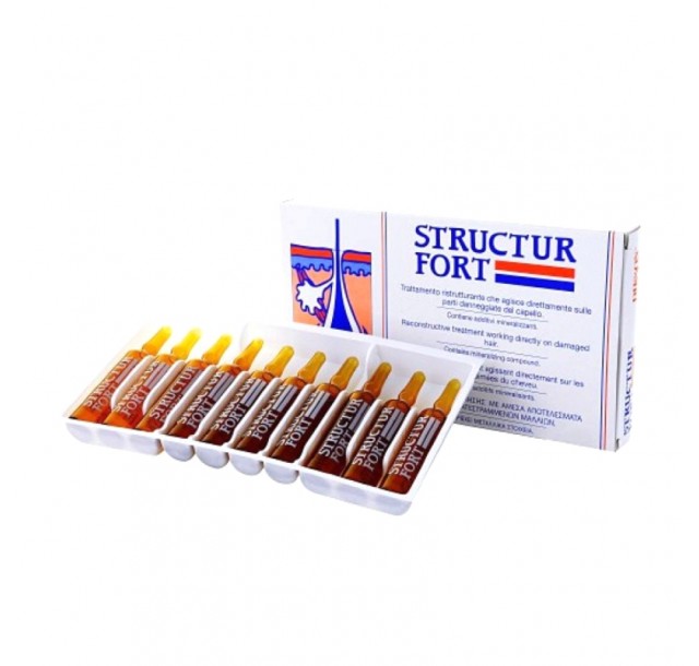 Ampulės, atstatančios pažeistus plaukus StructurFort, 10x12 ml