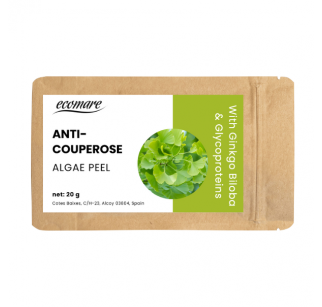 Alginatinė kaukė su ginkmedžiu nuo kuperozės, 20 g