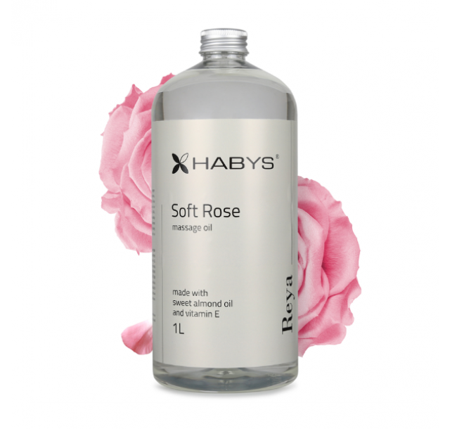 Rožių aromato masažinis saldžiųjų migdolų aliejus „Soft Rose“, 1000ml