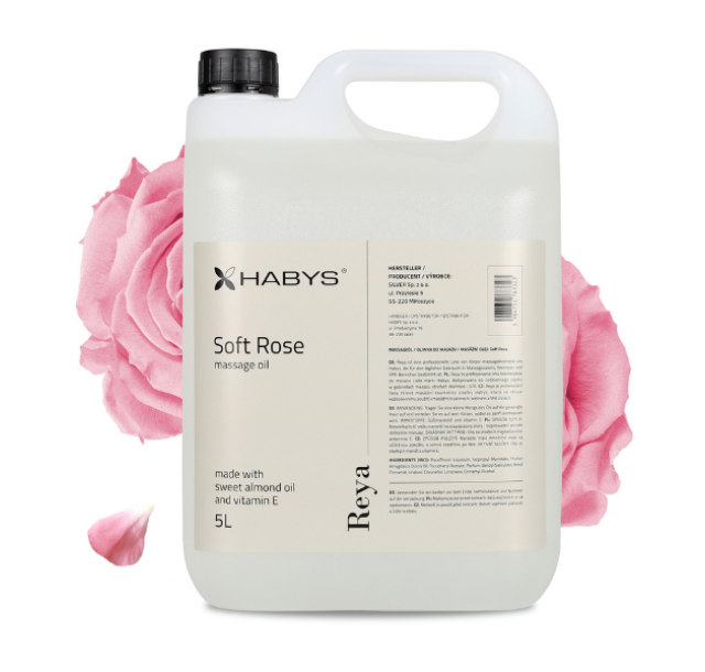 Rožių aromato masažinis saldžiųjų migdolų aliejus „Soft Rose“, 5 l