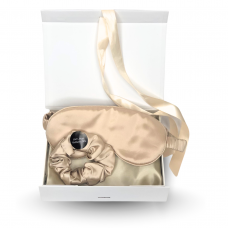 Šilkinių aksesuarų dovanų rinkinys „Mulberry Silk Set Beige"