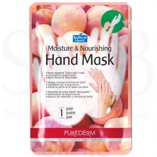 Drėkinamoji rankų kaukė su persikų ekstraktu