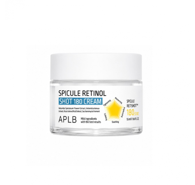 APLB jauninamasis veido kremas su spikulėmis ir retinoliu „Shot 180“, 55 ml