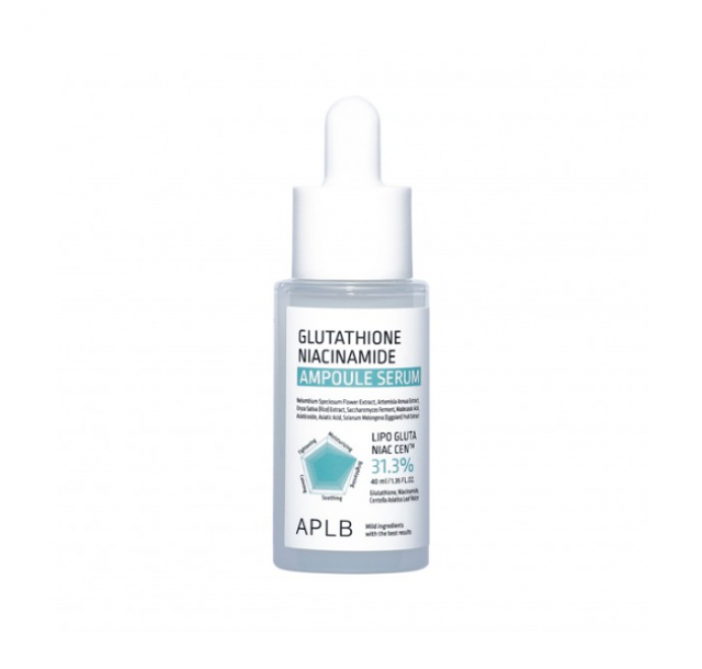 APLB skaistinamasis veido serumas su glutationu ir niacinamidu, 40 ml