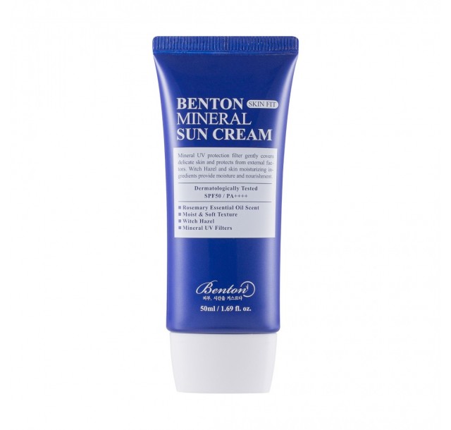 „Benton“ apsauginis kremas nuo saulės su SPF50+, 50 ml