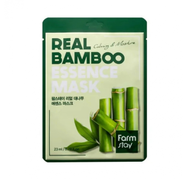 Farmstay drėkinamoji lakštinė veido kaukė su bambukų ekstraktu