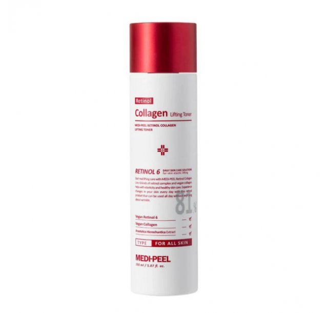 Medi-Peel stangrinamasis veido tonikas su retinoliu, kolagenu ir niacinamidu, 150 ml
