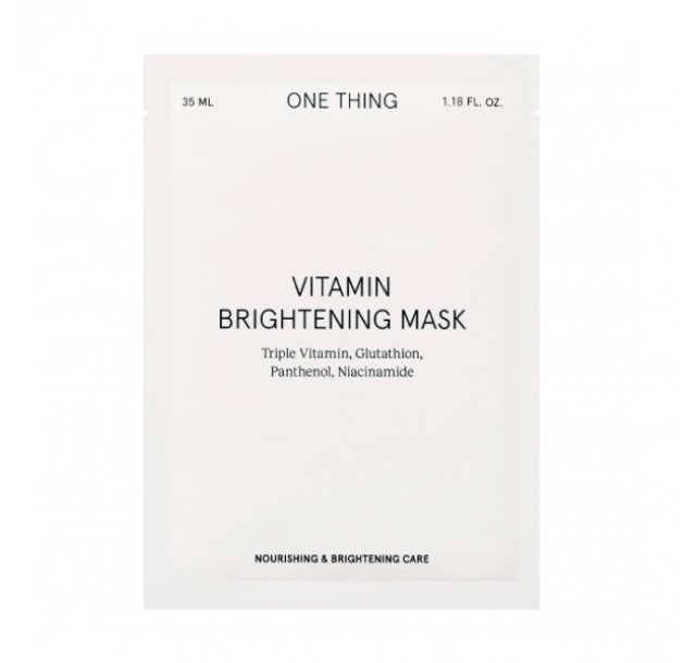 One Thing skaistinamoji lakštinė veido kaukė su vitaminu C, niacinamidu ir glutationu