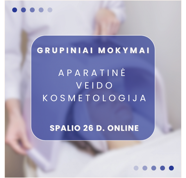 10.26 d. ONLINE  | Aparatinė veido kosmetologija
