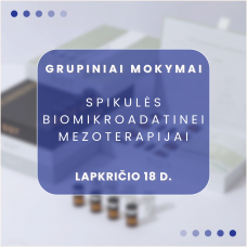 11.18 d. KAUNAS | Spikulės biomikroadatinei mezoterapijai + demonstracija