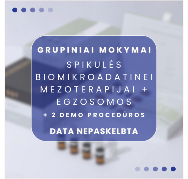Spikulės biomikroadatinei mezoterapijai + egzosomos + demonstracijos
