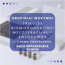 VILNIUS | Spikulės biomikroadatinei mezoterapijai + egzosomos + demonstracijos