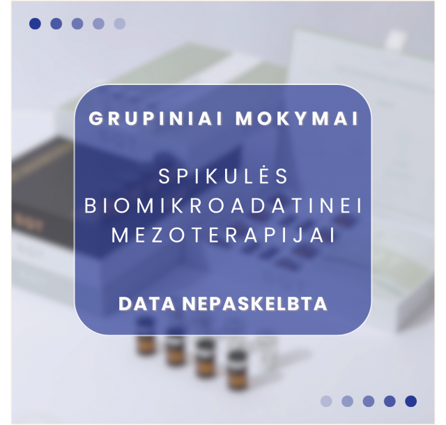 Spikulės biomikroadatinei mezoterapijai + demonstracija