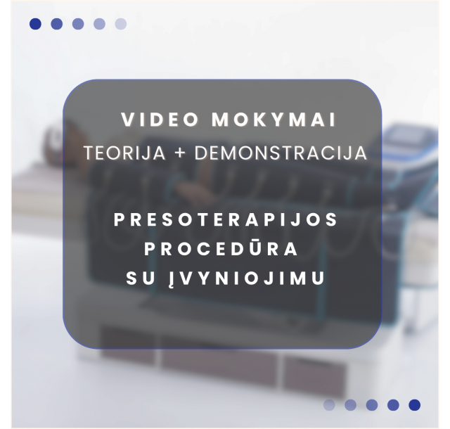 MOKYMŲ ĮRAŠAS | Presoterapijos procedūra su įvyniojimu