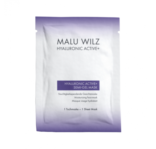 Drėkinamoji lakštinė veido kaukė su hialurono rūgštimi