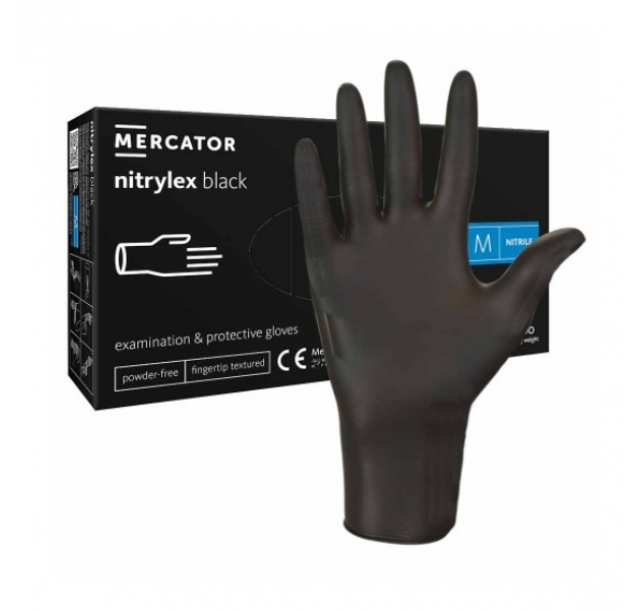 Nitrilinės pirštinės be talko, 100vnt. (XS/S/M/L)