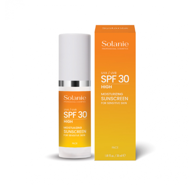 Drėkinamasis veido kremas jautriai odai su SPF 30, 30 ml
