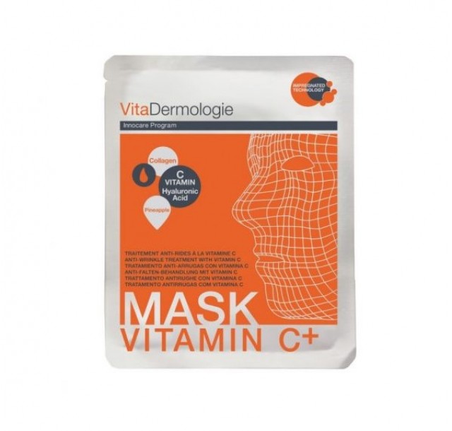 Skaistinanti veido kaukė su vitaminu C ir hialuronu